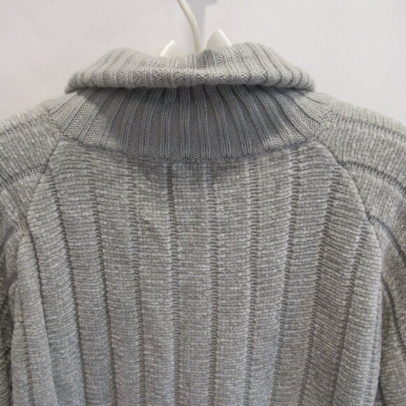 Draper's & Damon's gray zip front long sleeve cardigan sweater *Sz M* - Picture 5 of 5